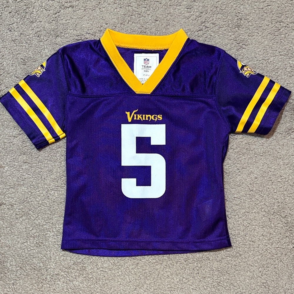 NFL Purple and Yellow Kids Jersey